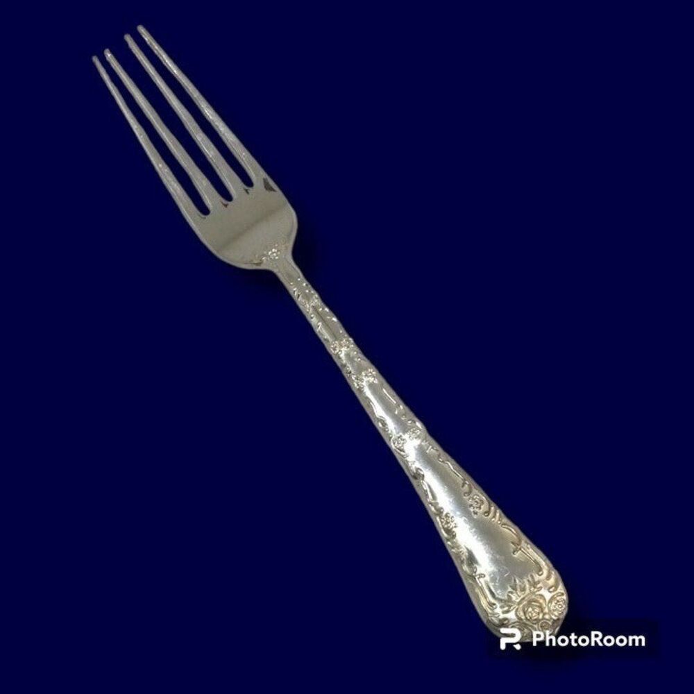 International Silver-WM Rogers & Son Enchanted Dinner Fork-Silver Plate-Floral
